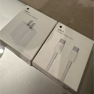 Apple USB-C 2M Charge Cable & 20W USB-C Power Adapter - NWT